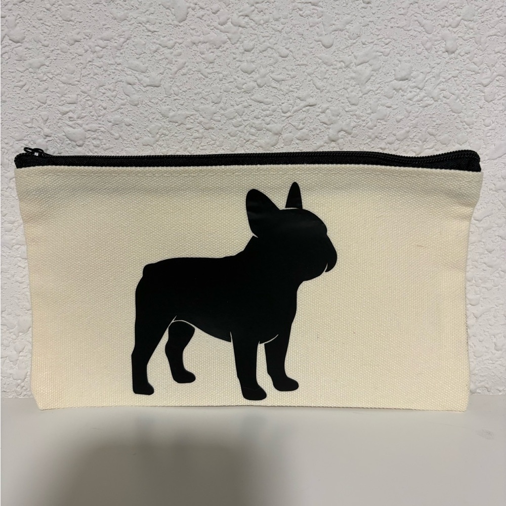 New Custom Frenchie Breed Dog Cosmetic Pouch
